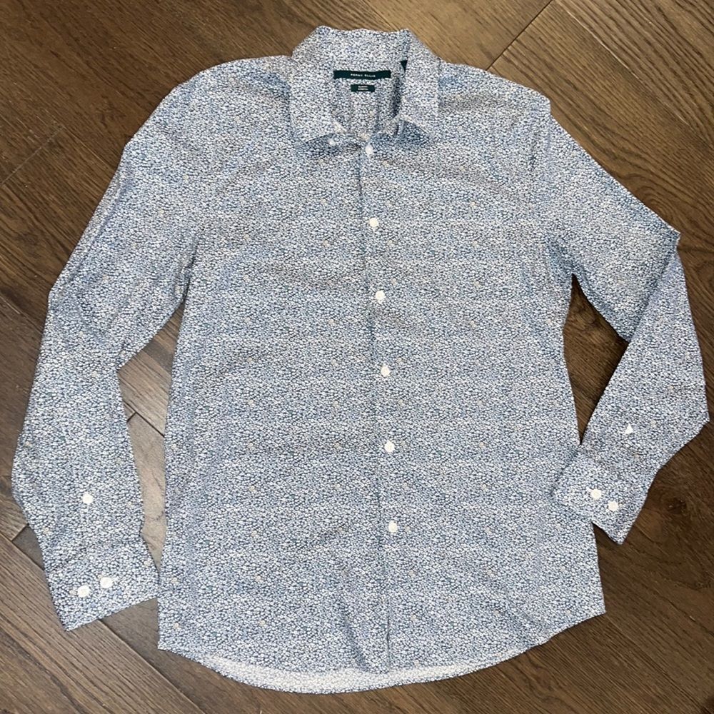 Perry Ellis Men's Slim Fit Stretch Shirt - Large